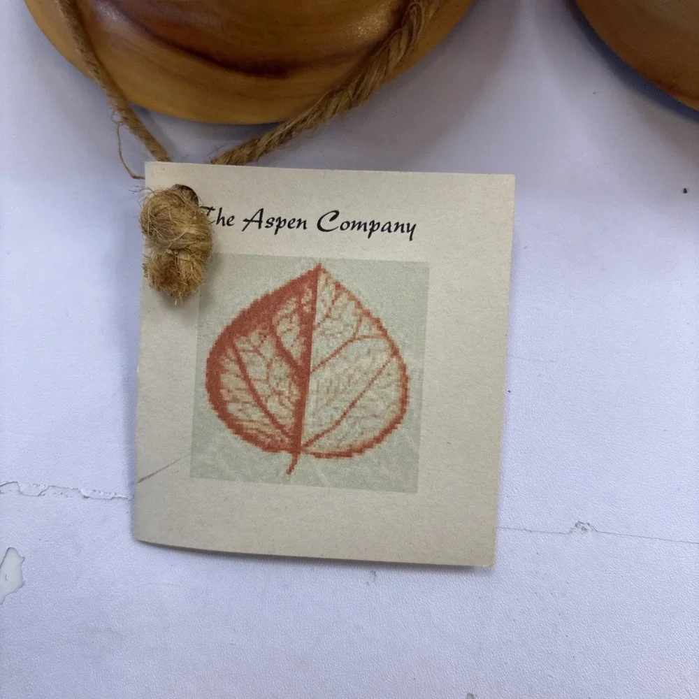 The Aspen Company Colorado Aspen Wood Vases Set of 2 Signed‎ Michelle Kay 2005